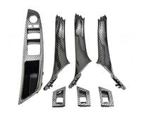 Pbqenxb Para Serie 5 F10 F18 520i 525i 528i LHD RHD Panel Reposabrazos Interior Fibra Carbono Tirador Puerta Cubierta Conjunto Molduras Montaje Interior Coche Manilla(LHD Carbon SET)