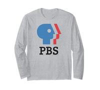 PBS Blue and Red Logo Public Broadcasting Service Manga Larga