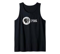 PBS Vintage Round White Logo Public Broadcasting Service Camiseta sin Mangas