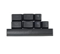 PBT 8 para teclado Douhle Shot Through Keycap de fila inferior teclas especiales para teclado Huntsman, teclas Pbt negro y blanco a través de luz negra