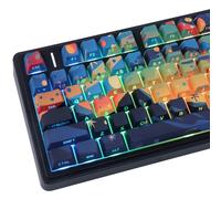 PBT Keycaps 133 Keys Double Shot Starry Sky Keycaps, Shine Through Side Printed Keycap, Cherry Profile Dye Sublimation Keycap for Cherry MX Switch ANSI & ISO Layout Mechanical Keyboards