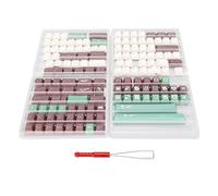 PBT Keycaps 143 Keys Cherry Height, Mechanical Keyboard Keycap Set, 5 Sided Sublimation Gaming Keycaps with Fade Resistant Print for DIY Custom Keyboards