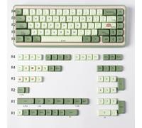 PBT Keycaps Dye Sub Custom Matcha Keycaps XDA Profile Green Keycap Set Fit for Cherry MX Gateron Kailh Switches Mechanical Keyboard