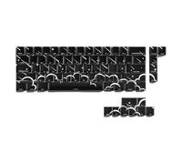 PBT Tapas para llaves con estampado lateral Star Rain 2.0 juego de tapas retroiluminadas con interruptor MX 74 teclas de perfil OEM 60 % 65 % Tema Star Rain