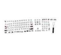 PBT, teclas de sublimación de tinte de 5 caras, set de 110 teclas para teclado mecánico, diseño de pared ultra gruesa con leyendas resistentes a la decoloración, ideal para gaming (Inglesa-rusa)