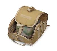PBTMCD Bolsa Táctica For Casco Tipo Clamshell - Estuche De Transporte Compatible con MOLLE Nailon 1000D Protección Espuma For Cascos Fast(Khaki)