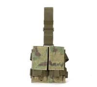 PBTMCD Bolsa Táctica For Pierna con Cargador Dual M4, Portador De Munición Compatible Molle Correa For For Airsoft Y Equipo Combate Al Aire Libre(A-TACS FG)