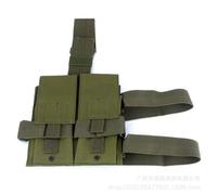 PBTMCD Bolsa Táctica For Pierna con Cargador Dual M4, Portador De Munición Compatible Molle Correa For For Airsoft Y Equipo Combate Al Aire Libre(Green)