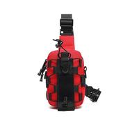 PBTMCD Bolso Bandolera Táctico Compacto Molle For El Pecho - Paquete De Hombro For Senderismo Y Deportes Al Aire Libre con Accesorio Insignia(Red)