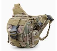 PBTMCD Bolso Táctico Compacto Molle Sling Bag, Paquete De Pecho Camuflaje, Equipo Hombro Nailon Repelente Al Agua For Airsoft CS, Campo Juego Y Senderismo(Color 4)
