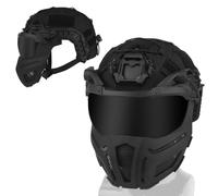 PBTMCD Casco De Protección Completa Fast con Máscara Facial Y Sistema Montaje Modular(BK)