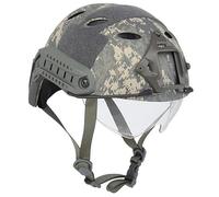 PBTMCD Casco Táctico Estilo PJ con Gafas Y Riel: Protección Ligera For La Cabeza De Airsoft ABS For Juegos CS Deportes Al Aire Libre(ACU)