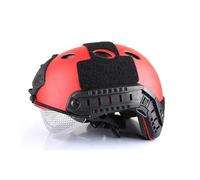 PBTMCD Casco Táctico Estilo PJ con Gafas Y Riel: Protección Ligera For La Cabeza De Airsoft ABS For Juegos CS Deportes Al Aire Libre(Red)