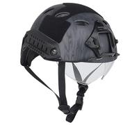 PBTMCD Casco Táctico Estilo PJ con Gafas Y Riel: Protección Ligera For La Cabeza De Airsoft ABS For Juegos CS Deportes Al Aire Libre(Typhoon)