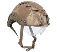 PBTMCD Casco Táctico Estilo PJ con Gafas Y Riel: Protección Ligera For La Cabeza De Airsoft ABS For Juegos CS Deportes Al Aire Libre(Nomad)