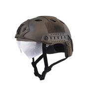 PBTMCD Casco Táctico Estilo PJ con Gafas Y Riel: Protección Ligera For La Cabeza De Airsoft ABS For Juegos CS Deportes Al Aire Libre(Seal)