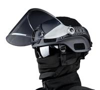 PBTMCD Casco Táctico Ligero For Airsoft con Visera Extraíble, Gafas Y Máscara Facial Completa - Construcción ABS/EPS For CS, Paintball Uso En Exteriores(A)