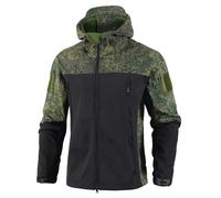 PBTMCD Chaqueta Táctica con Cremallera Completa For Hombre Forro Sherpa, Capucha Resistente Al Viento For Acampar Y Escalar Aire Libre En Invierno(15#,M)