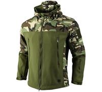 PBTMCD Chaqueta Táctica con Cremallera Completa For Hombre Forro Sherpa, Capucha Resistente Al Viento For Acampar Y Escalar Aire Libre En Invierno(13#,XXXX-Large)