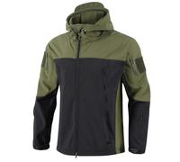 PBTMCD Chaqueta Táctica De Camuflaje con Capucha Y Cremallera For Hombre, Forro Polar Aislante Ligero, Múltiples Bolsillos For Trabajo Caza(55-Green,3X-Large)