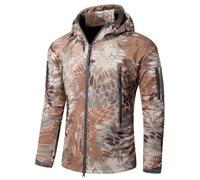 PBTMCD Chaqueta Táctica De Camuflaje For Hombre con Forro Polar, Softshell Resistente Al Agua For Caza, Senderismo E Invierno Aire Libre(14#,S)