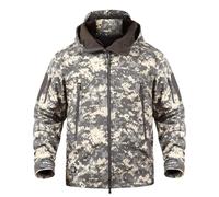 PBTMCD Chaqueta Táctica De Camuflaje For Hombre con Forro Polar, Softshell Resistente Al Agua For Caza, Senderismo E Invierno Aire Libre(4#,L)