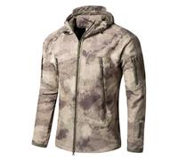 PBTMCD Chaqueta Táctica De Camuflaje For Hombre con Forro Polar, Softshell Resistente Al Agua For Caza, Senderismo E Invierno Aire Libre(13#,3XL)
