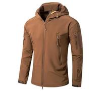 PBTMCD Chaqueta Táctica De Camuflaje For Hombre con Forro Polar, Softshell Resistente Al Agua For Caza, Senderismo E Invierno Aire Libre(8#,S)