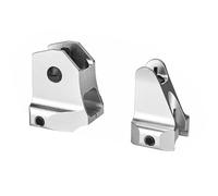 PBTMCD Combo De Mira Hierro Delantera Y Trasera Fija: Montaje Picatinny, Aluminio 6061, Diseño Aerodinámico Una Sola Pieza(Silver)