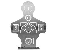 PBTMCD Equipo De Práctica Táctica, Juego Objetivo Reinicio Acero, Placas Reacción Medio Cuerpo, Resistente A Impactos, Equipo Tirador Metal Duradero, 5 Uds