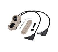 PBTMCD Interruptor De Presión Activación Remota con Botón Cable Doble Modular Táctico, For Riel 20mm Y Sistema Dual M/K((Crane Laser+Crane Plug Sand))