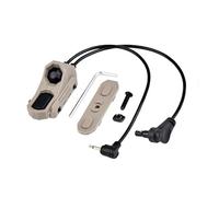 PBTMCD Interruptor De Presión Activación Remota con Botón Cable Doble Modular Táctico, For Riel 20mm Y Sistema Dual M/K((2.5+Crane Plug Sand))