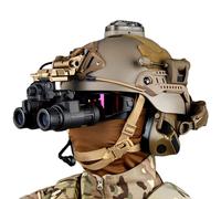 PBTMCD Juego De Casco Táctico For Airsoft con Gafas For Auriculares Electrónicos Y Modelo NVG For CS Paintball(D)