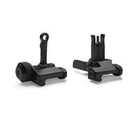 PBTMCD Juego De Miras De Hierro Delanteras Y Traseras Abatibles, De Aleación De Aluminio, con Transición Rápida, Ajustables De Izquierda A Derecha For Riel De 20 Mm.