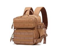 PBTMCD Mochila Táctica Molle Compacta De 9L, Mochila Nailon Alta Densidad Repelente Al Agua con Panel Insignia For Airsoft CS Game Senderismo(Tan)