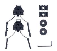 PBTMCD Par De Adaptadores Riel ARC For Auriculares: Soporte Giratorio For Cascos Tácticos Rápidos(BK)