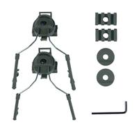 PBTMCD Par De Adaptadores Riel ARC For Auriculares: Soporte Giratorio For Cascos Tácticos Rápidos(OD)