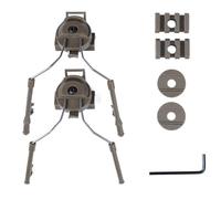 PBTMCD Par De Adaptadores Riel ARC For Auriculares: Soporte Giratorio For Cascos Tácticos Rápidos(T)