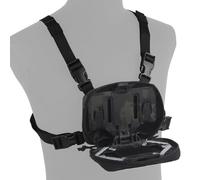 PBTMCD Soporte For Teléfono Tipo Chaleco con Panel De Pecho Plegable: Bolsa Táctica Compatible MOLLE Bisagra Ajustable 175° For Teléfonos 4,7 A 6,7"(Black Camouflage)