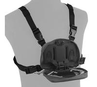 PBTMCD Soporte For Teléfono Tipo Chaleco con Panel De Pecho Plegable: Bolsa Táctica Compatible MOLLE Bisagra Ajustable 175° For Teléfonos 4,7 A 6,7"(Wolf Grey)