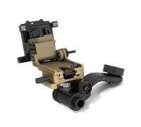 PBTMCD Soporte NVG For Casco De Perfil Bajo con Brazo En J, Adaptador Bayoneta Y Cola Milano Sin Herramientas: Soporte For Visión Nocturna Aluminio Ultracompacto