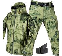 PBTMCD Uniformes Tácticos For Hombres, Conjuntos De Trajes Combate del Ejército Impermeables, Chaqueta Softshell, Pantalones, Ropa Caza(B,4XL)