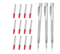 PBUSPU 3 Piezas Marcador Metal de Carburo de Tungsteno,Aguja de Trazado con 12 Puntas de Marcado Red Hat, Scriber de Carburo de Tungsteno Pluma Grabado,de Repuesto Para Vidrio/Chapa Metálica