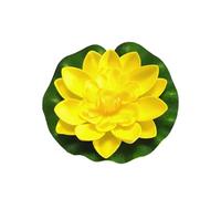 PBWERIGL Flores flotantes, Flor de Loto Flotante Artificial Hoja Lirio Agua 10cm(10cm Yellow)