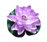 PBWERIGL Flores flotantes, Flores de Lirio Agua flotantes Loto Artificial 10-60 cm(17cm Purple)