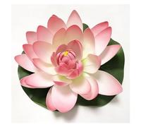 PBWERIGL Flores flotantes, Flores de Lirio Agua flotantes Loto Artificial 10-60 cm(40cm Light Pink)