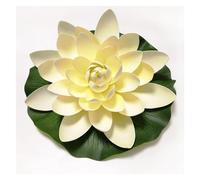PBWERIGL Flores flotantes, Flores de Lirio Agua flotantes Loto Artificial 10-60 cm(60cm Beige)
