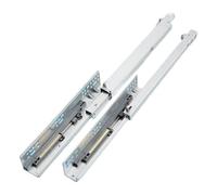 PBWERIGL Guías con rodamientos de Bolas, Riel Inferior Amortiguador for cajón de Cocina - Sección 2/3(Three-Section Slide,14in 35cm)