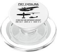 PBY Catalina American WW2 Barco Volador Siluetas oscuras PopSockets PopGrip para MagSafe