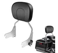 PBYMT Almohadilla trasera cromada desmontable para respaldo del pasajero, compatible con Harley Davidson Touring Street Glide Road Glide Electra Glide Road King 1997-2008
